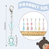 12Pcs 6 Colors Bear Acrylic & ABS Plastic Imitation Pearl Pendant Decorations HJEW-YW00128-3