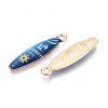 Alloy Enamel Pendants ENAM-T022-40KCG-03-2