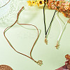 3Pcs Faux Suede Macrame Pouch  Pendant Necklaces NJEW-TAC0052-02-4