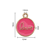 Alloy Pendants fore Enamel ENAM-CJ0001-32-2