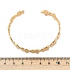 304 Stainless Steel Flower Open Cuff Bangles for Women BJEW-M316-01G-5