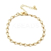 Brass Teardrop Link Chain Bracelets for Women BJEW-F531-04G-4