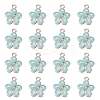 Light Gold Plated Alloy Enamel Pendants X-ENAM-R136-17B-1