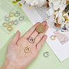 12Pcs 2 Colors Brass Micro Pave Clear Cubic Zirconia Pendants KK-DC0003-34-3