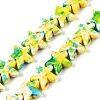 Spray Painted Synthetic Turquoise Beads Strands UNKW-T001-11C-4