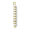 Natural Howlite & Electroplated Synthetic Non-magnetic Hematite Heishi Connector Charms PALLOY-JF03291-03-1