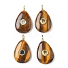 Natural Tiger Eye Pendants G-H318-04G-02-1