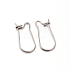 Tarnish Resistant 304 Stainless Steel Hoop Earrings Findings Kidney Ear Wires LS-STAS-E088-20-1