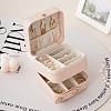 Square Double-Layer PU Leather Jewelry Storage Box PW-WG55923-01-1