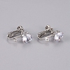Brass Screw On Clip-on Earring Findings KK-L200-A01-P-1
