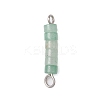7Pcs 7 Styles Chakra Natural Mixed Gemstone Disc Beaded Connector Charms PALLOY-JF02744-3