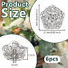 6Pcs 1-Hole Zinc Alloy Buttons FIND-FG0004-89S-2