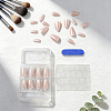 1 Bag ABS Plastic Mermaid Metallic Effect Press On False Nails MRMJ-CP0001-63-3
