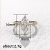 Brass Pave Cubic Zirconia Finger Rings FS-WG1A7FF-10-3