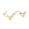 Brass Screw Clip-on Earring Converters Findings KK-N229-01B-4