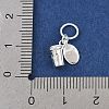 925 Sterling Silver Coffee Bean & Coffee Cup Charms STER-K183-02S-3