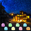 CHGCRAFT 120Pcs 8 Colors  Luminous Resin Mini Dust Ball Briquettes Ornaments DJEW-CA0001-38-6