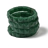 Square Natural Green Aventurine Beads Stretch Bracelets for Women Men BJEW-C097-06O-2