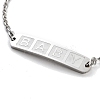 201 Stainless Steel Heart & Rectangle with Word Baby Link Bracelets BJEW-B090-02B-3
