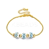 Brass European Bracelets BJEW-C080-03G-08-1