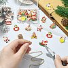 30Pcs 15 Styles Christmas Music Theme Alloy Enamel Pendants FIND-CJ0002-53-5