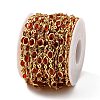 Brass Glass Oval Link Chains CHC-R001-02G-01-3