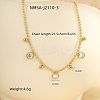 304 Stainless Steel Pave Cubic Zirconia Flat Round Charm Anklets FS-WG00298-02-1
