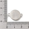 Religion Brass Flat Round with Virgin Connector Charms KK-D431-049P-3