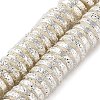 Electroplated Natural Lava Rock Beads Strands G-I360-A05-04-1