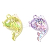 Electroplate Transparent UV Plating Acrylic Pendants OACR-I014-24-2