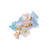 8Pcs Flower Acrylic Charms PALLOY-JF03591-5