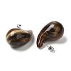 Resin Teardrop Stud Earrings with Brass Pins for Women EJEW-K248-17P-3
