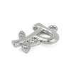 Brass Crystal Rhinestone Letter Links Connector Charms KK-S395-06P-P-2