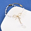 304 Stainless Steel & Crystal Rhinestone Charm Bracelets BJEW-G755-03G-2