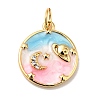 Rack Plating Brass Micro Pave Cubic Zirconia Pendants KK-H431-09G-B-1
