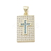 Real 18K Gold Plated Brass Micro Pave Cubic Zirconia Pendants KK-A209-10B-G-1