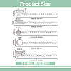 50Pcs 5 Styles 304 Stainless Steel Chain Extender STAS-DC0016-76P-2