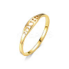 Hollow Moon Phase 304 Stainless Steel Finger Rings FS-WG454BE-06-4