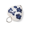 Hand Painted Star & Moon Heart Porcelain Pendants PALLOY-JF04681-5