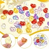 50Pcs 5 Colors Transparent Spray Painted Glass Pendants GLAA-YW0003-94-4