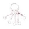 Halloween Spray Printed Alloy Finger Ring Stretch Bracelets LS-BJEW-P367-02-2