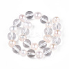 Transparent Glass Beads Strands PEAR-N019-06-3