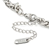 Non-Tarnish 304 Stainless Steel Wheat Chain Bracelets for Women BJEW-G707-01P-3