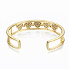 Brass Micro Pave Cubic Zirconia Cuff Bangles BJEW-T018-13G-NF-2