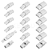 18Pcs 3 Styles Smooth Surface 201 Stainless Steel Watch Band Clasps STAS-UN0051-84-1