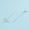 Brass Flower Head Pins KK-G413-03S-4