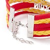 Infinity Love Heart Spain Word Charm Multi- strand Bracelet BJEW-C008-01-5