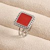 304 Stainless Steel with Enamel Cuff Open Rings for Women IT3145-1-1