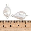 Natural Freshwater Pearl Keshi Pearl Nuggets Connector Charms STAS-D378-16P-3