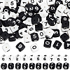80Pcs 20 Styles Cube with Number Silicone Beads SIL-PA0001-22-1